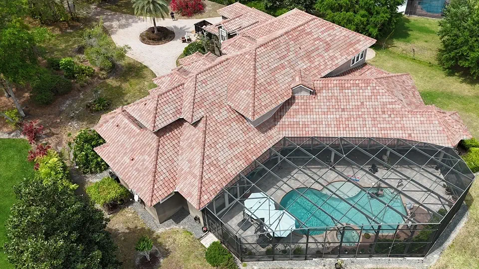 Completed tile roof